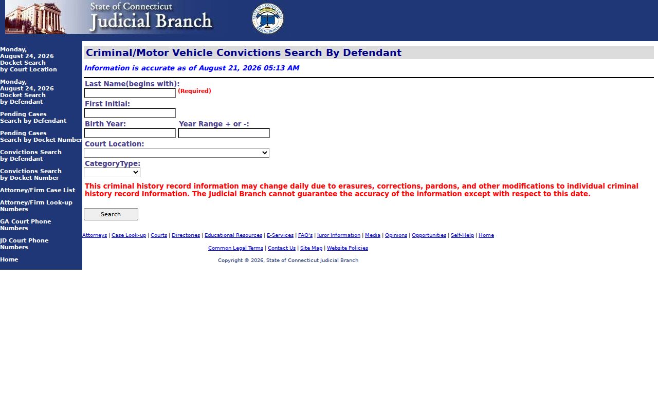 Westport resident lookup criminal search fields